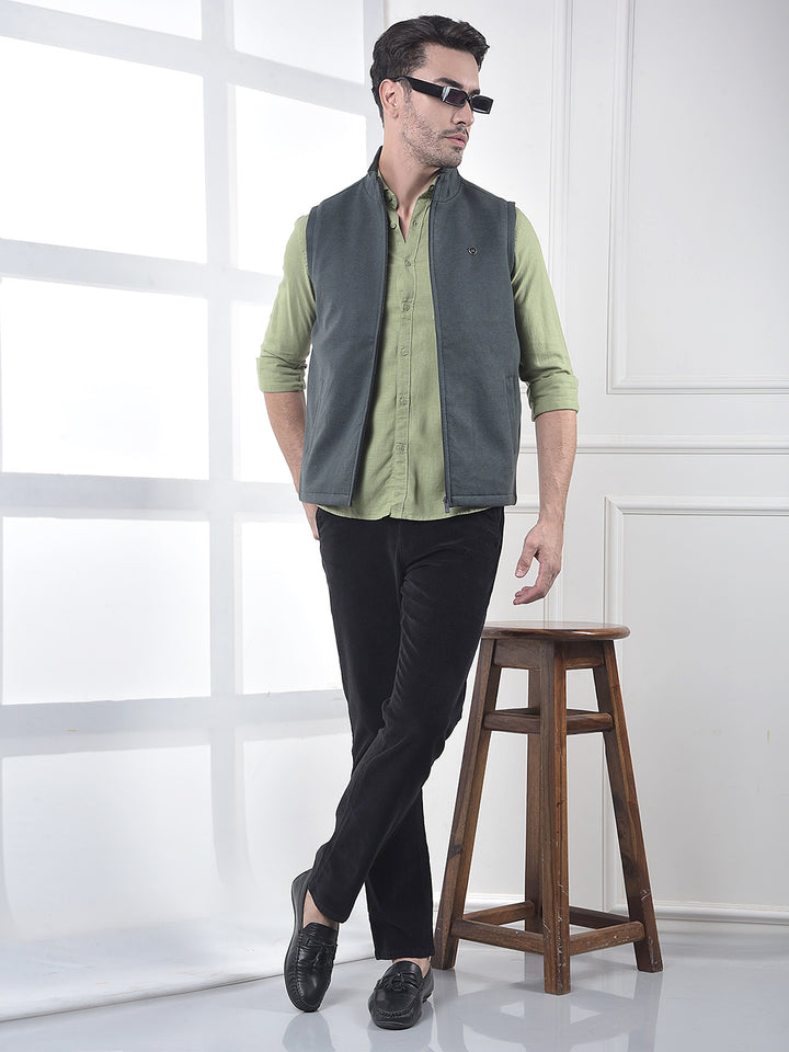 Green Sleeveless Puffer Jacket
