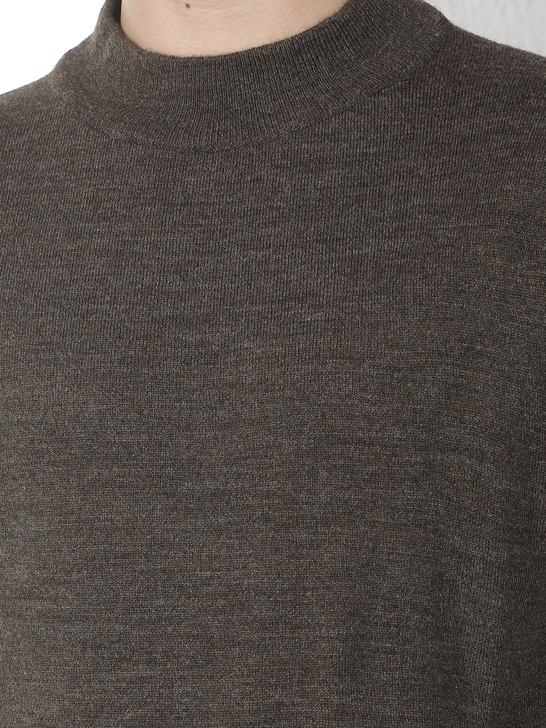 Brown High Neck Sweater