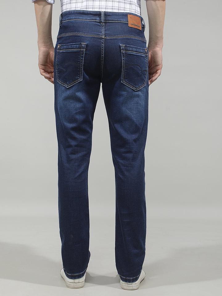 Metallic Steel Blue Jeans