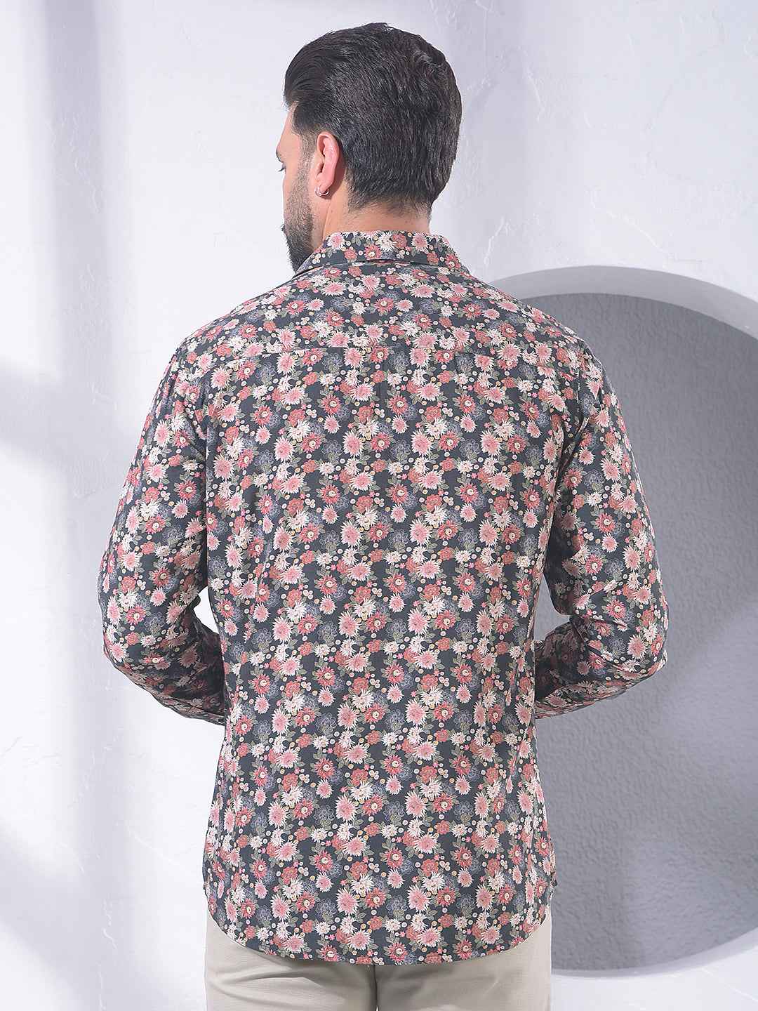 Multi-Color Floral Print Shirt