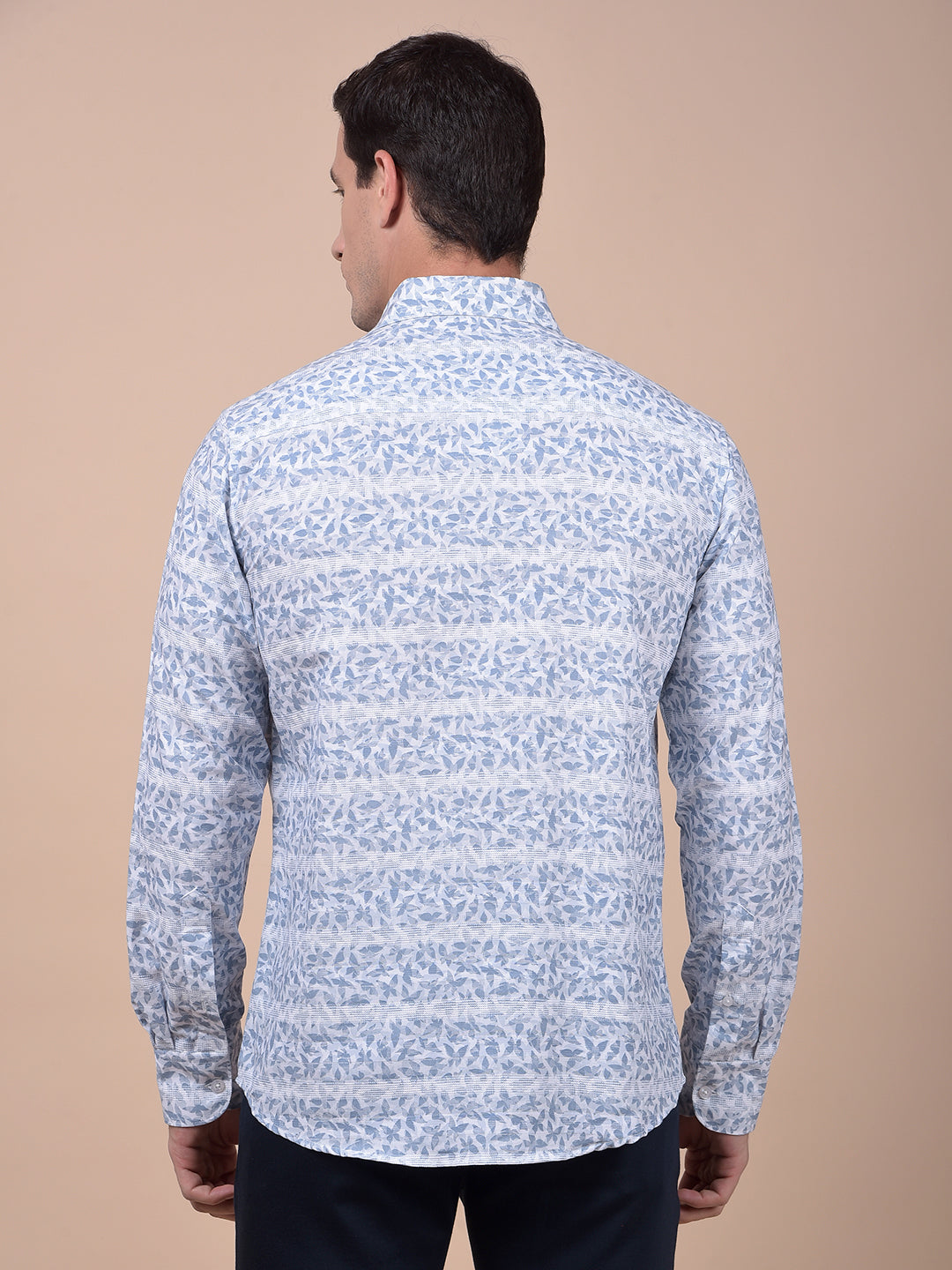 Blue Floral Print Shirt