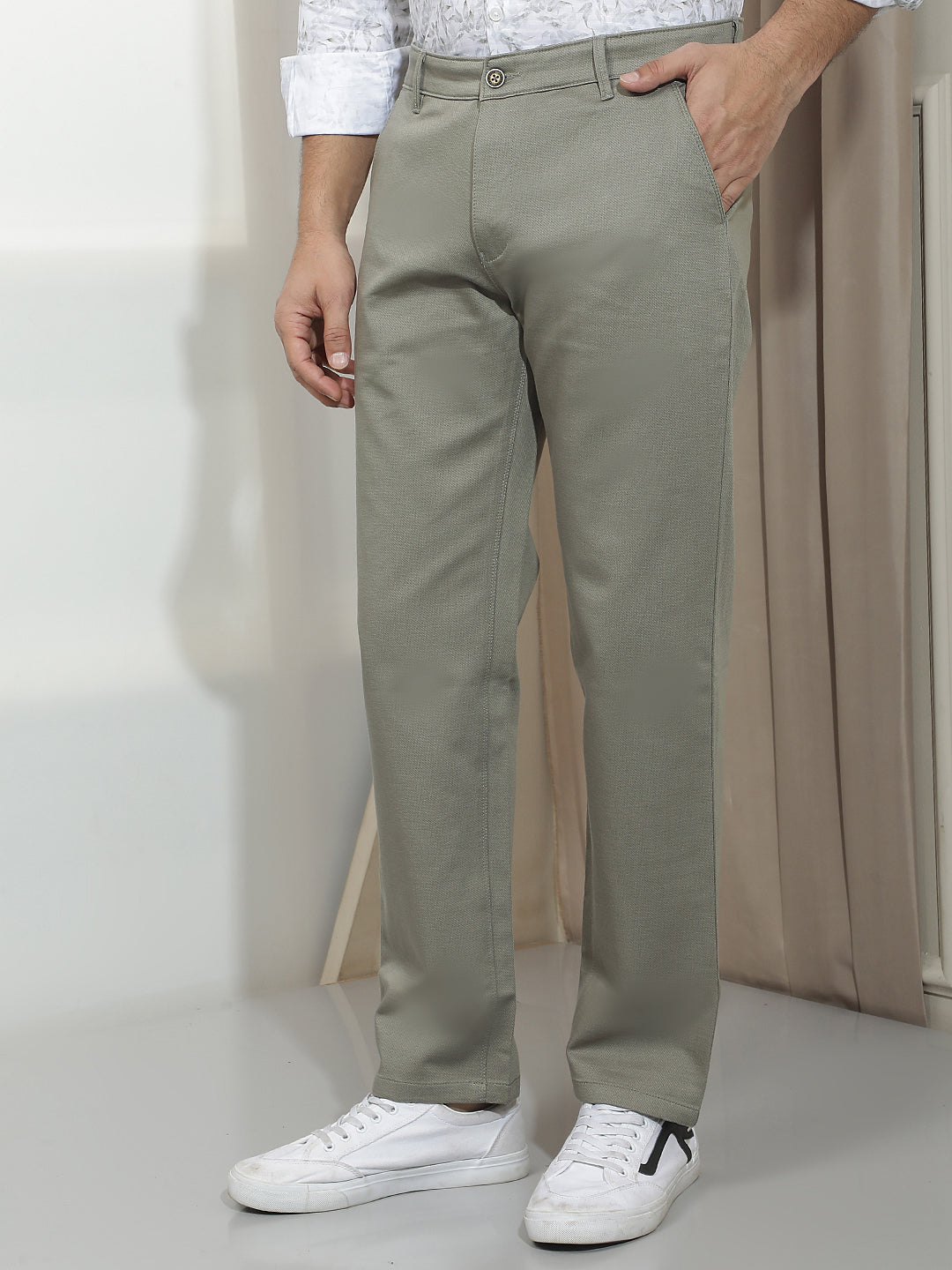 Olive Straight Trousers