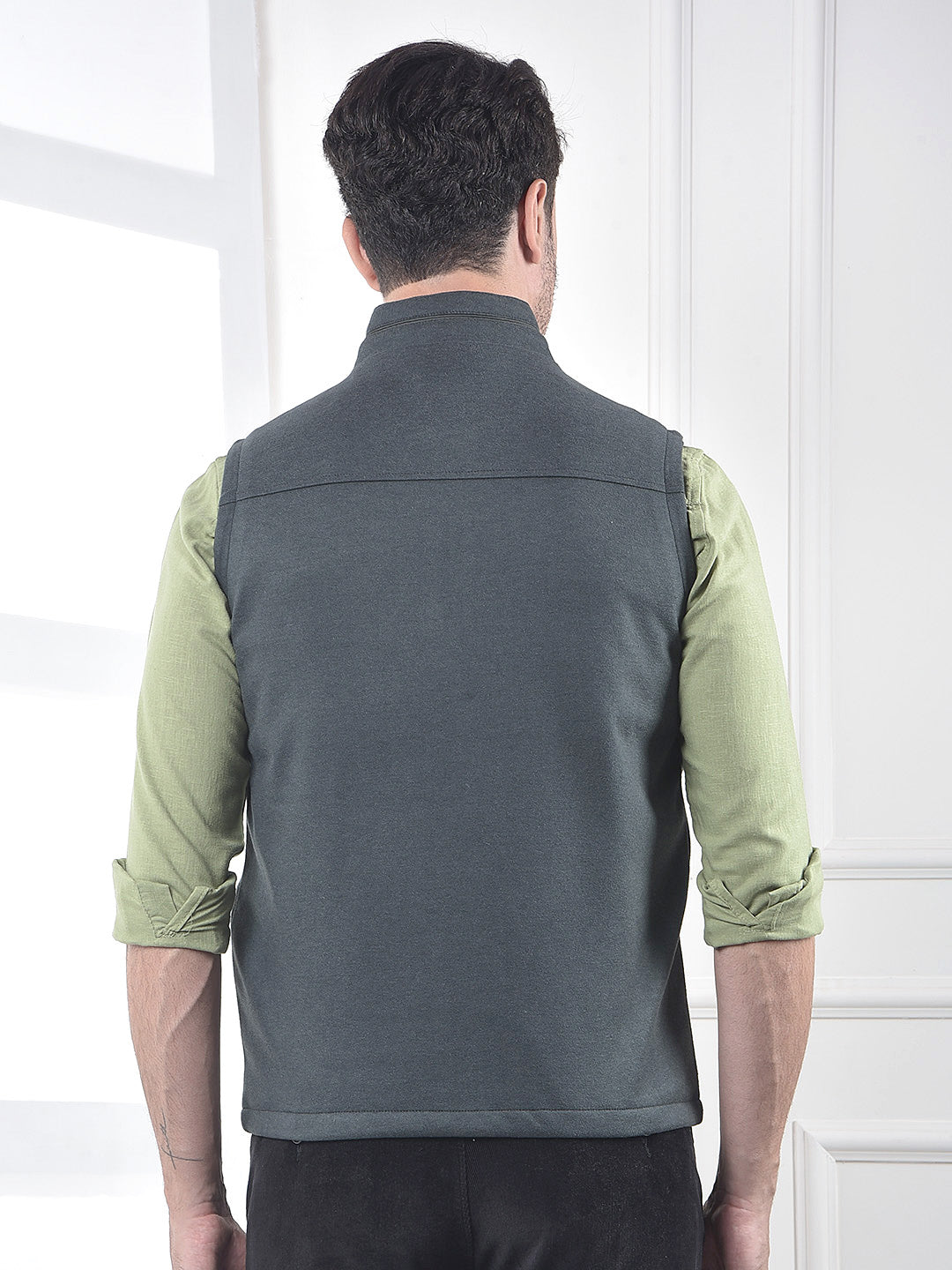 Green Sleeveless Puffer Jacket