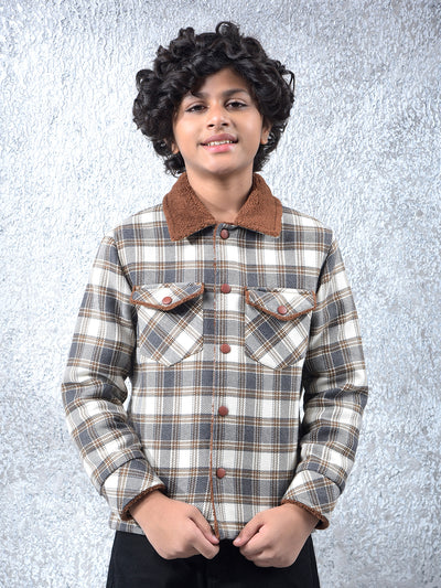 rendy Brown Check Style Shacket