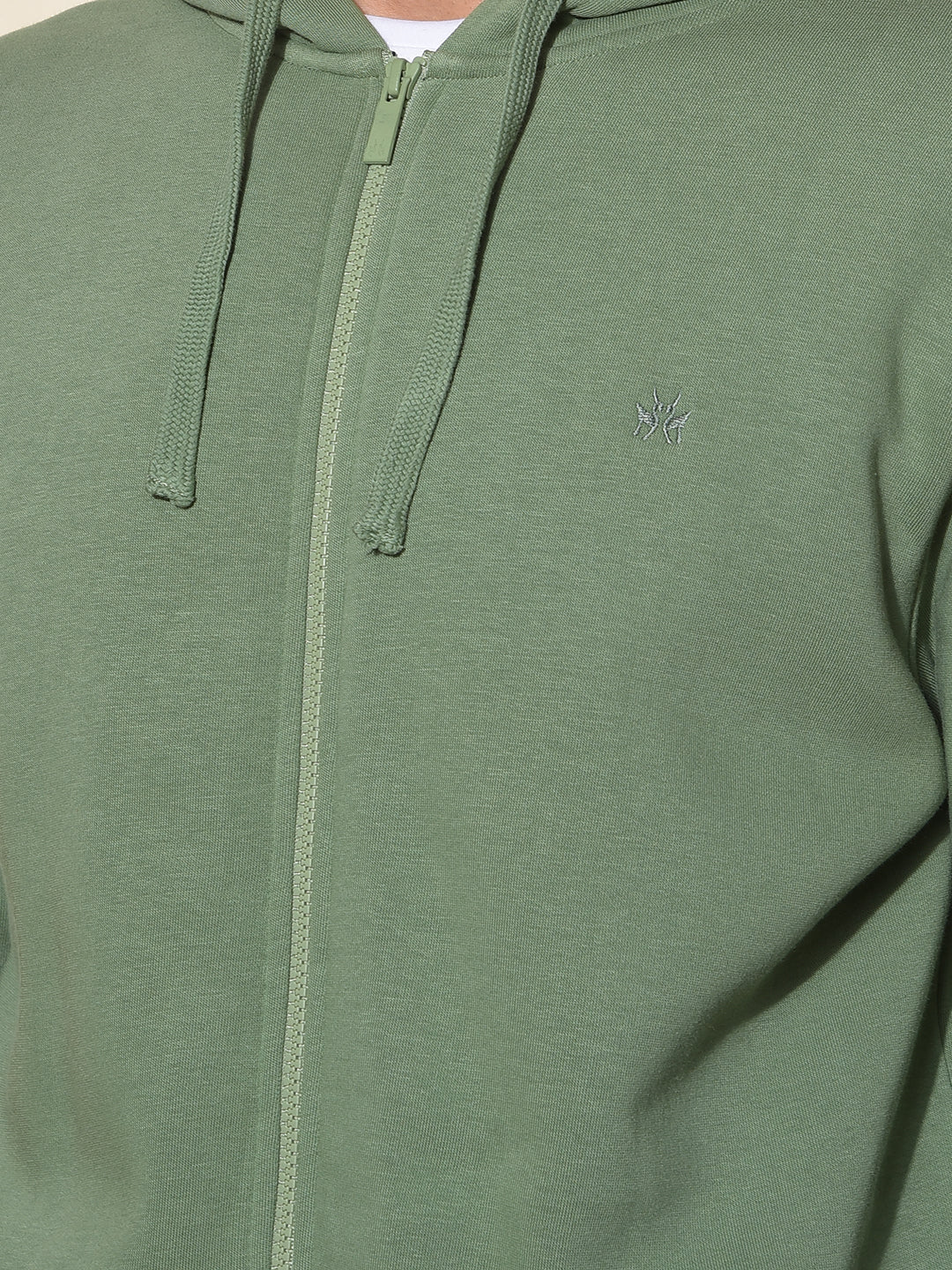 Swanky Green Hooded Neck Sweatshirt