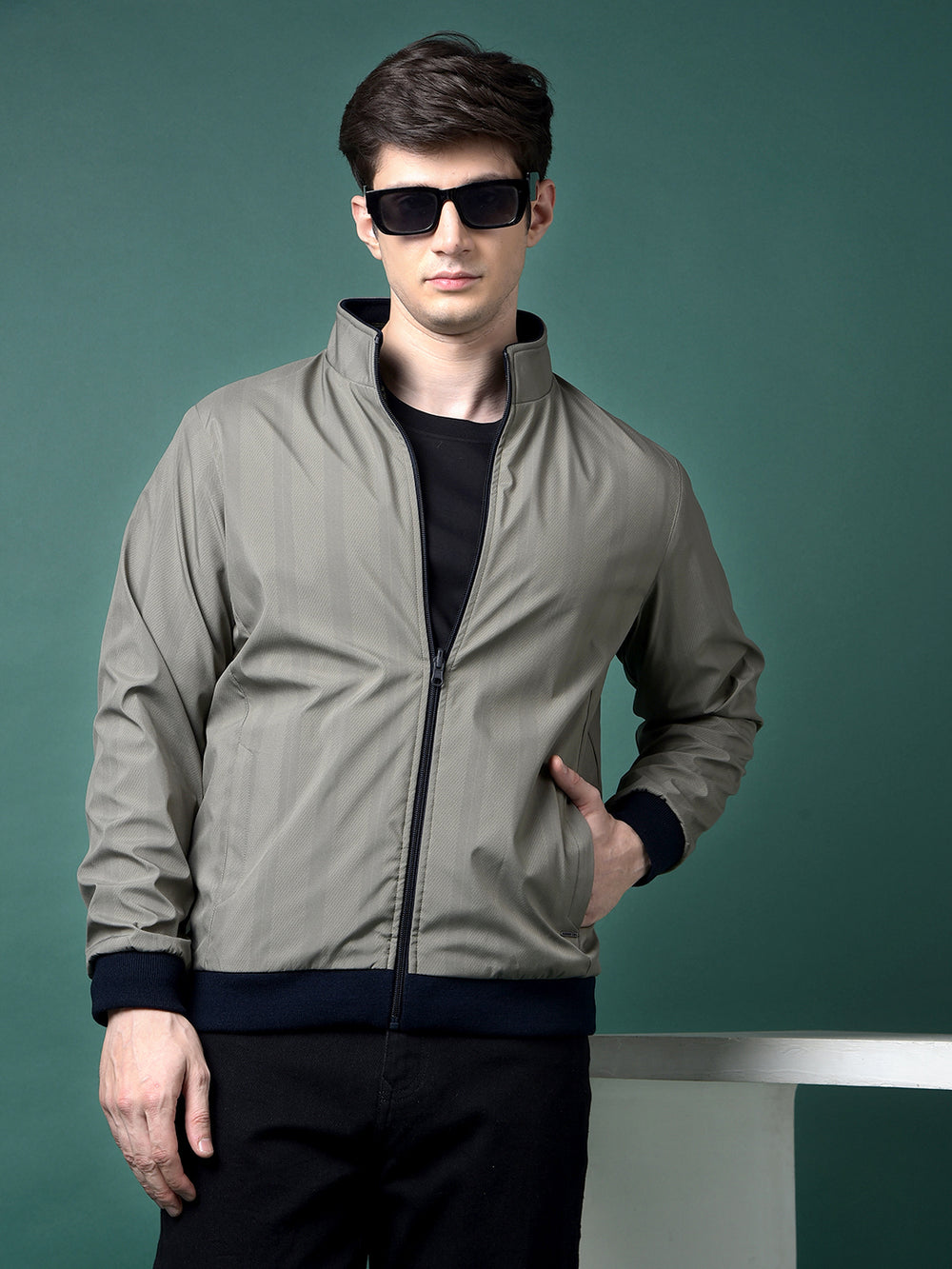 Green Reversible Jacket-Men Jackets-Crimsoune Club