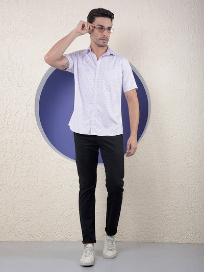 Purple Floral Printed Shirt