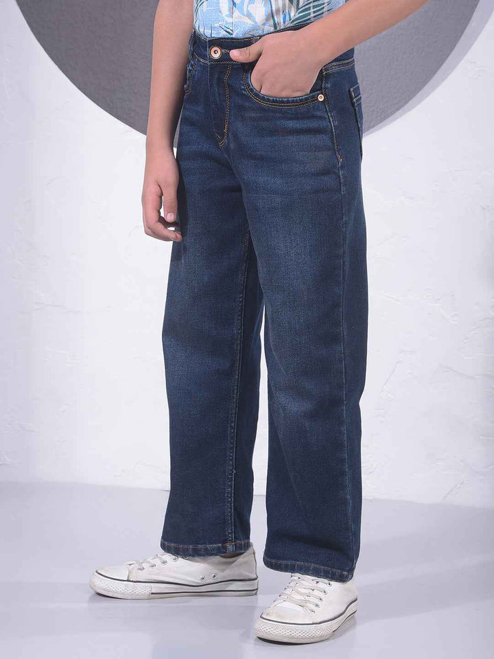 Ocean Blue Relaxed Baggy Jeans