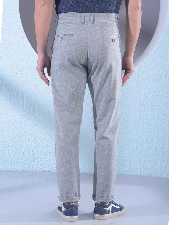 Grey Checked Trousers