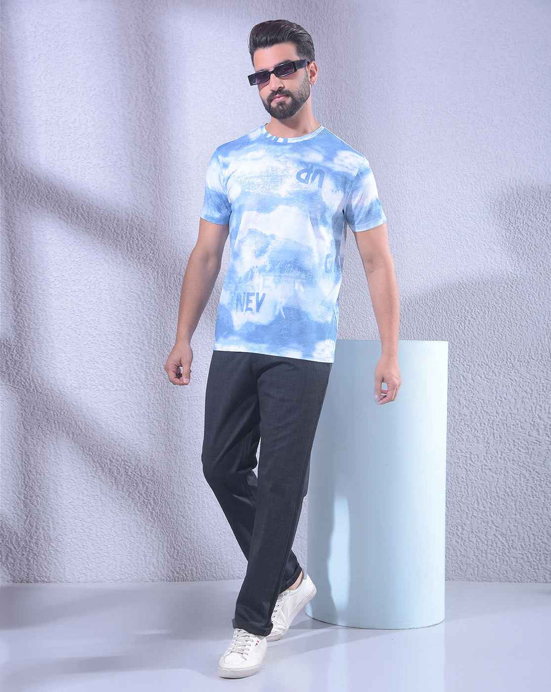 Blue Printed T-Shirt