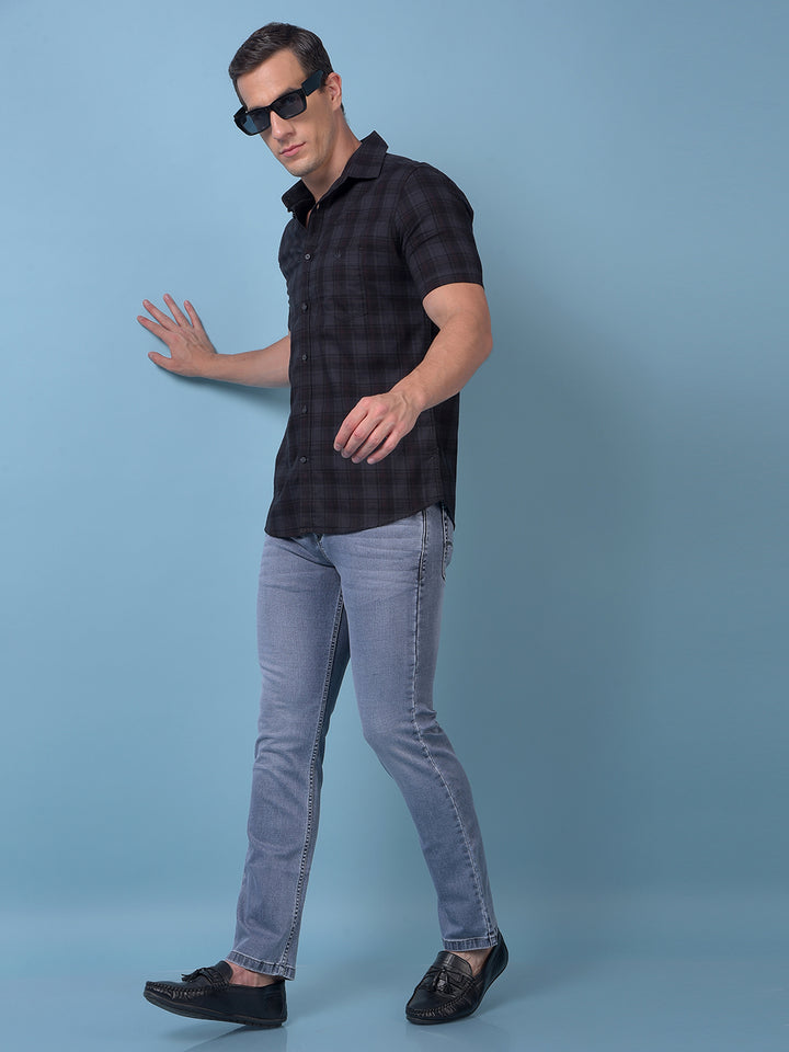 Green Checked 100% Cotton Shirt