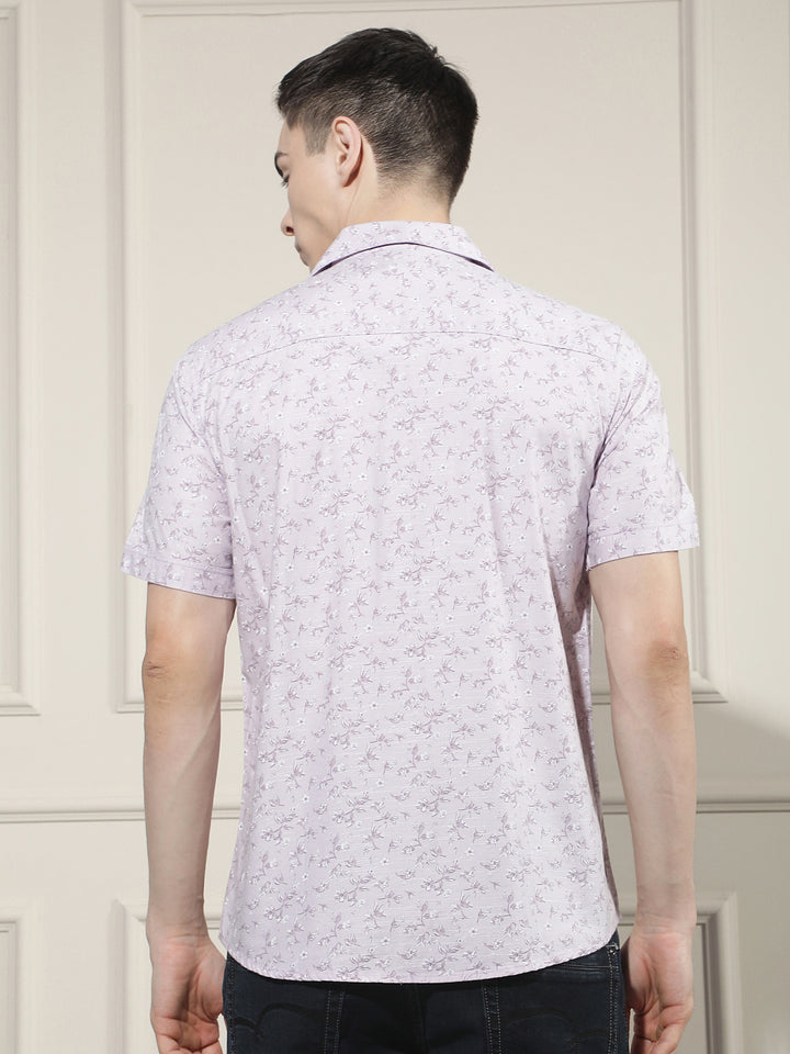 Pink Floral Print Shirt