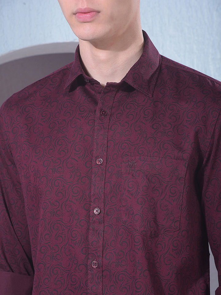 Modern Wine Printed Shirt