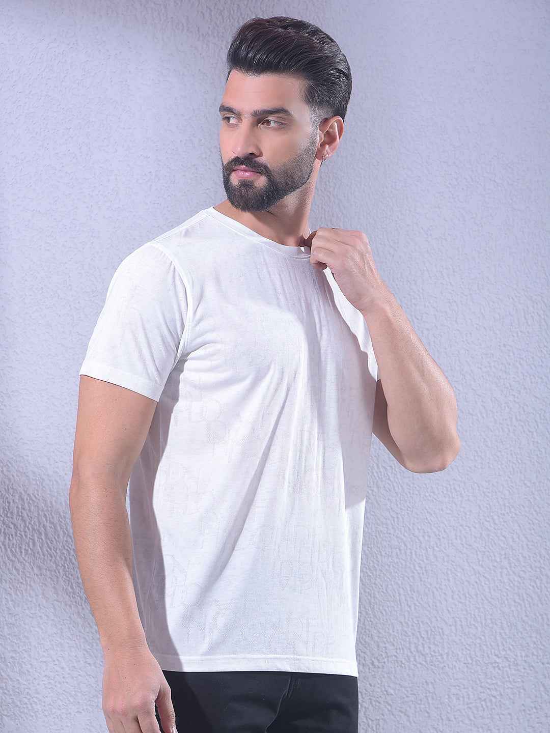 White Jacquard T-Shirt