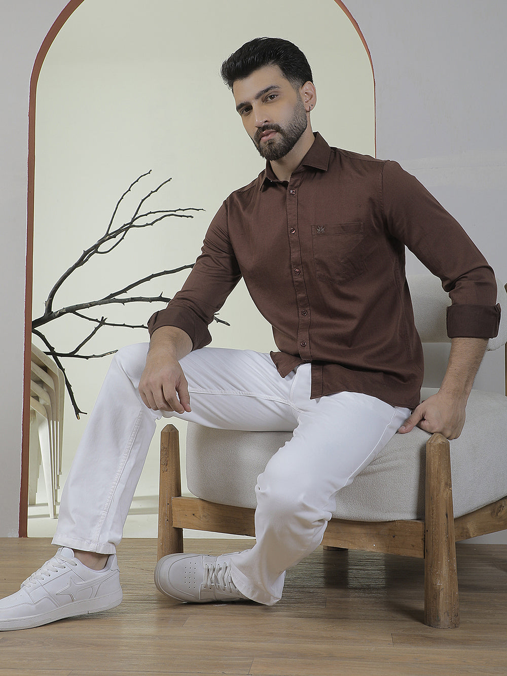 Modern Walnut Brown Shirt