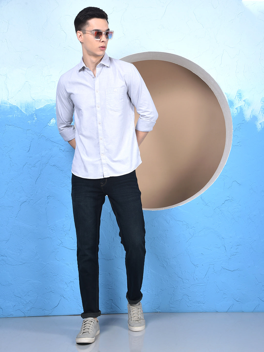 Misty Grey Pure Cotton Shirt