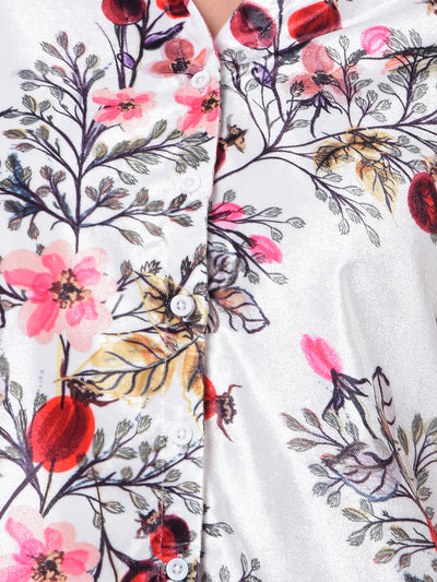 Multi-Color Floral Print Shirt