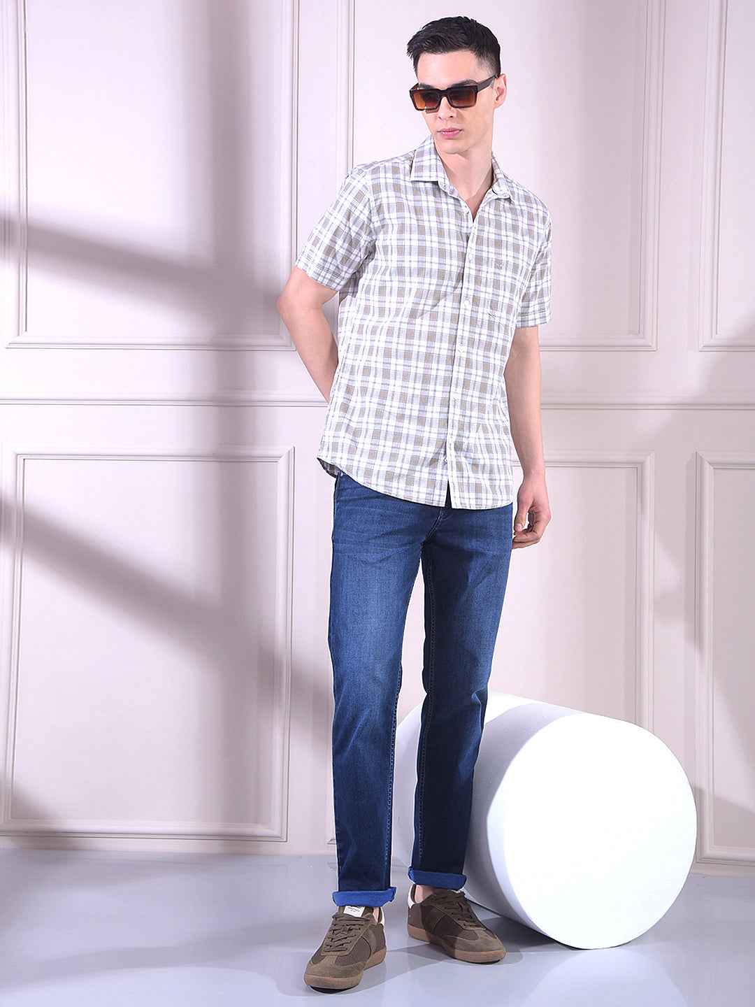 Deep Blue Straight Casual Jeans