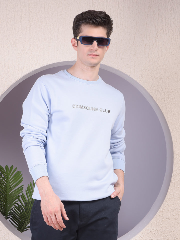 Urban Style Blue Sweatshirt with Brand Logo