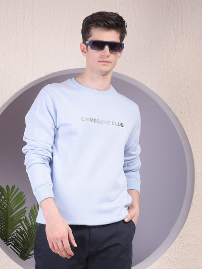 Urban Style Blue Sweatshirt with Brand Logo