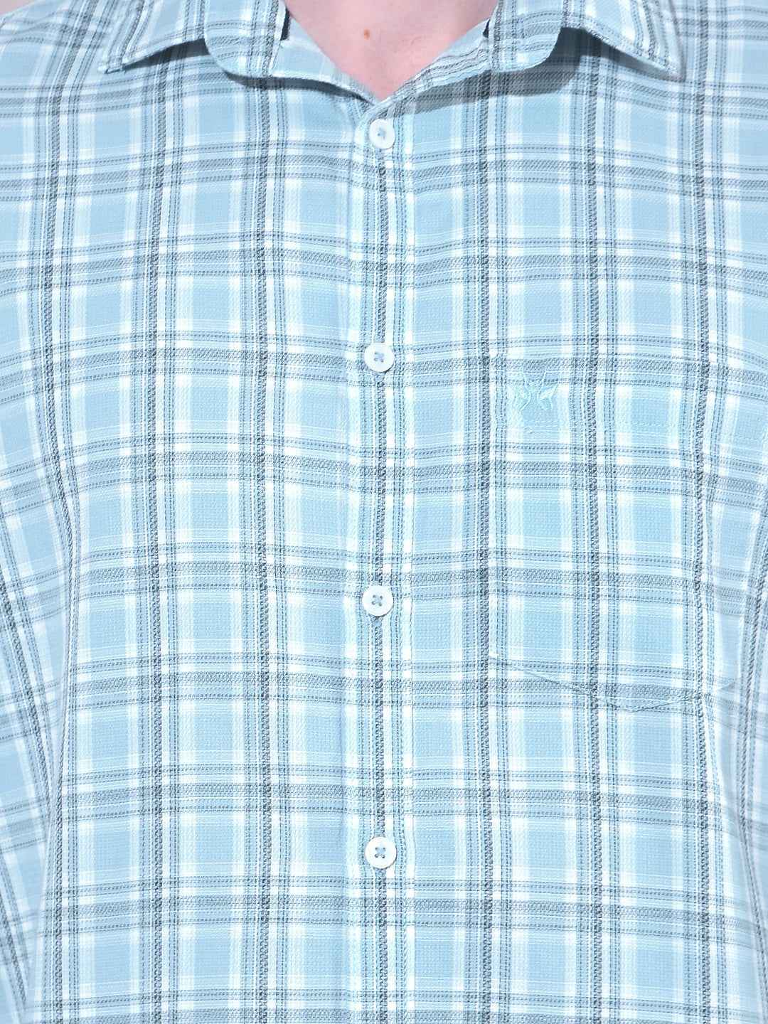Green Checked 100% Cotton Shirt