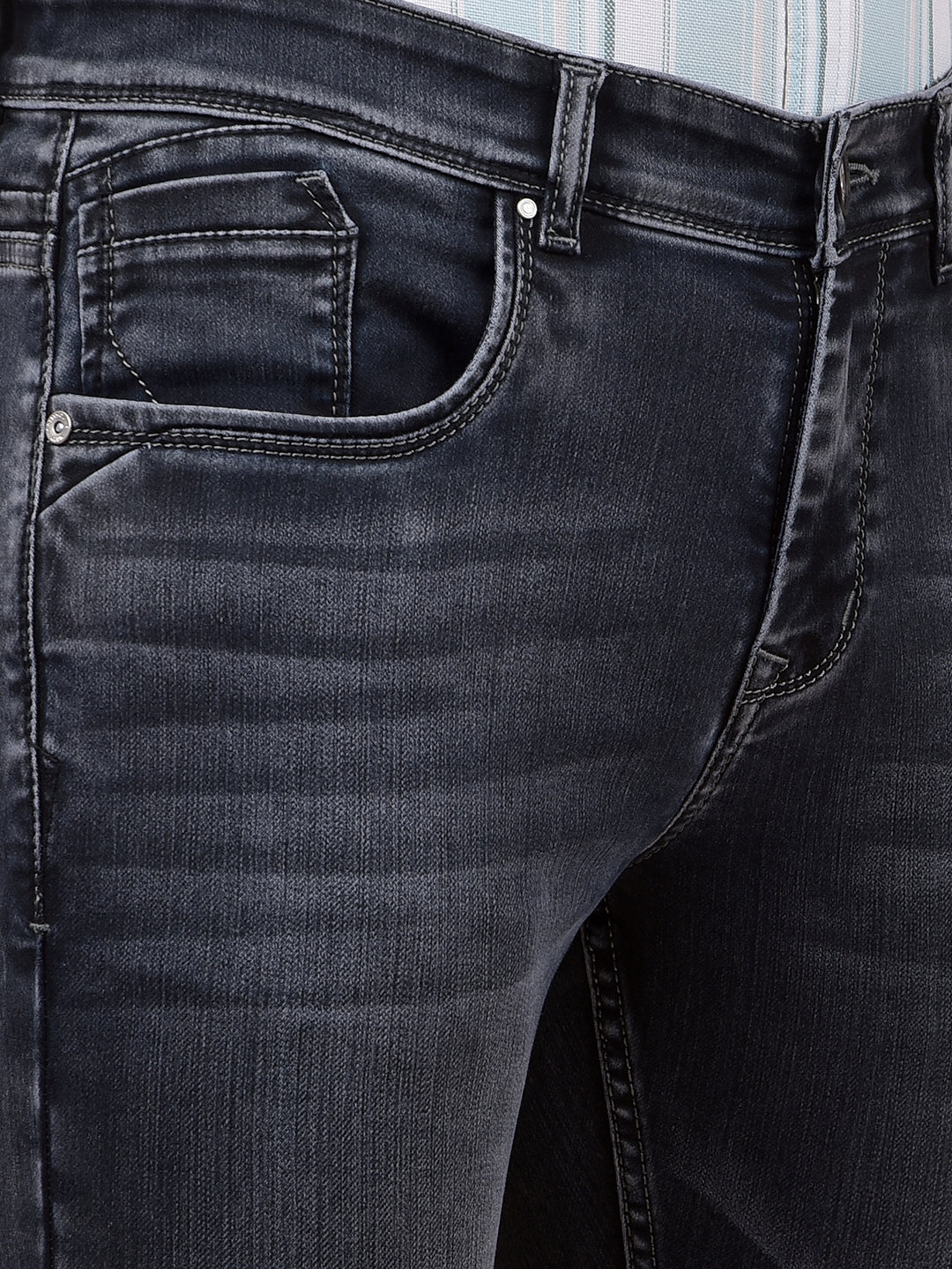 Classic Grey Comfort Fit Straight Jeans