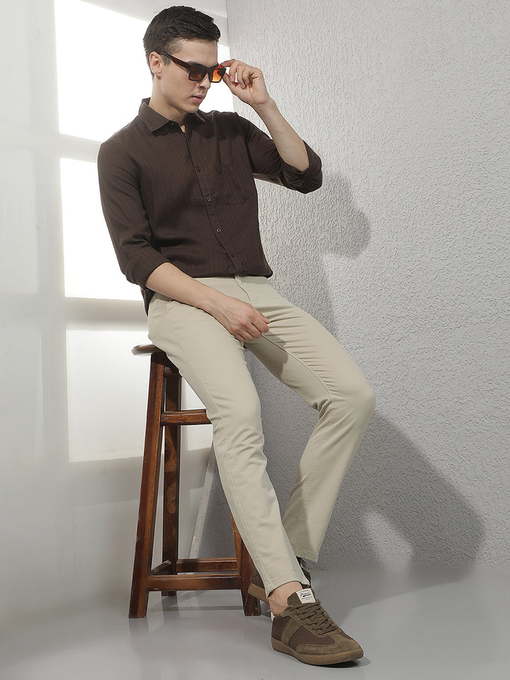 Warm Sand Beige Trousers