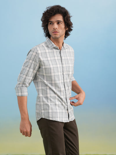 Green Checked 100% Cotton Shirt