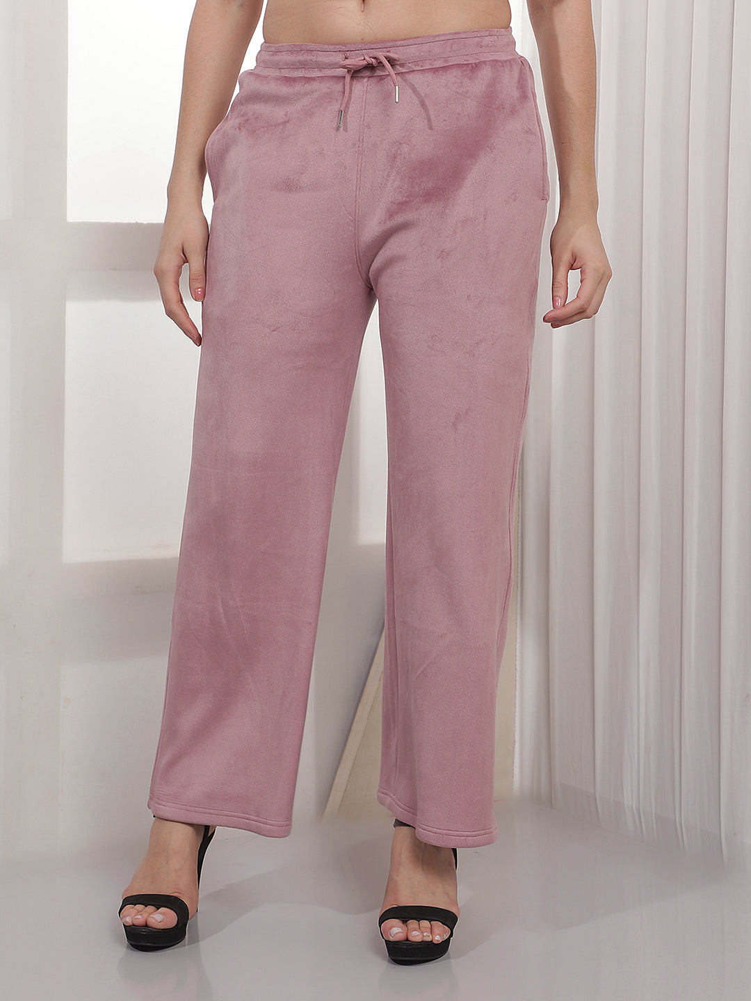 Classic Plum Purple Knitted Trackpant