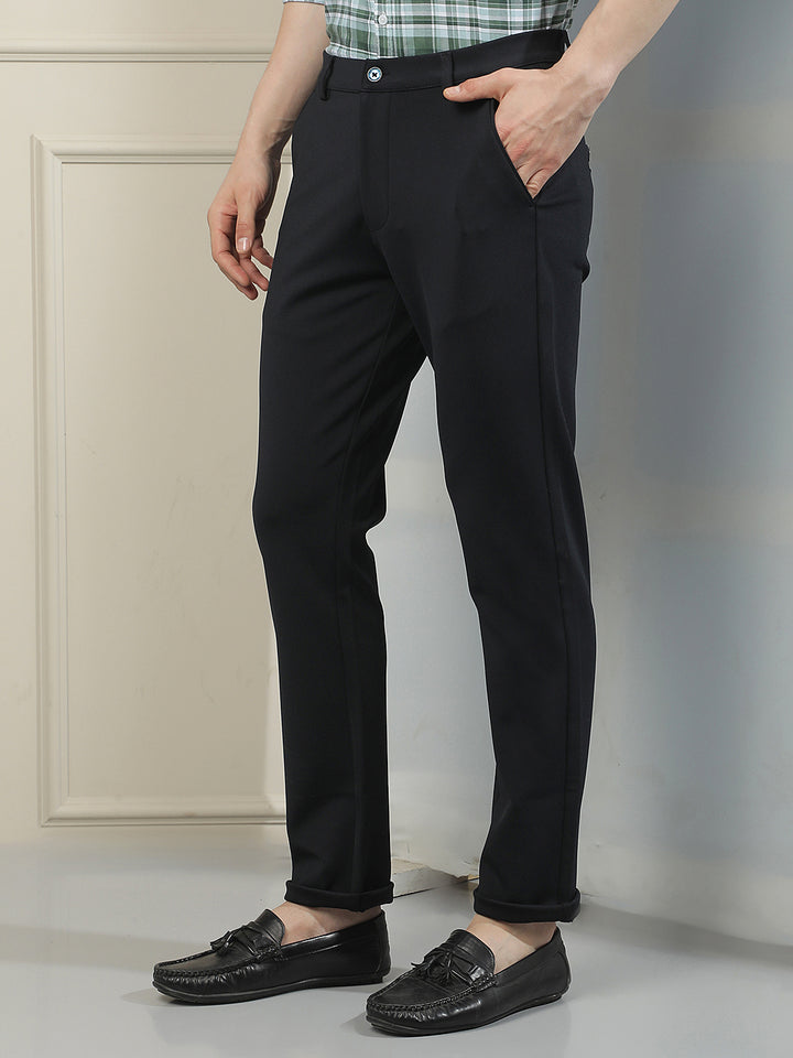 Navy Blue Knitted Trousers