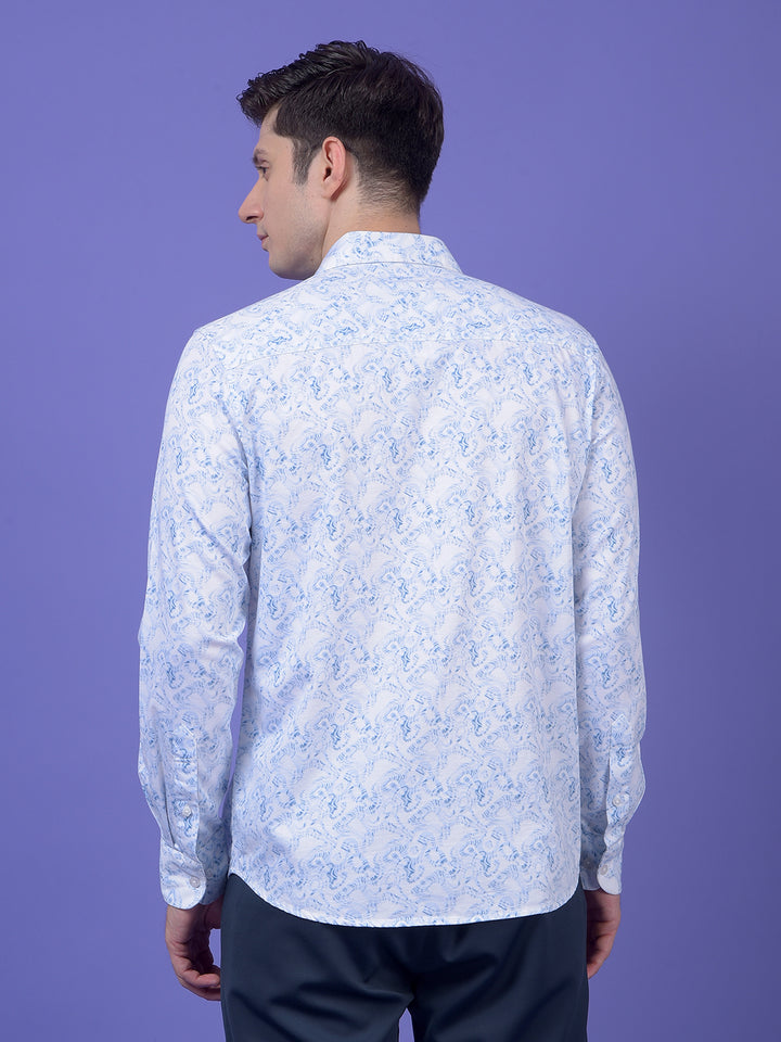 Blue Printed Shirt