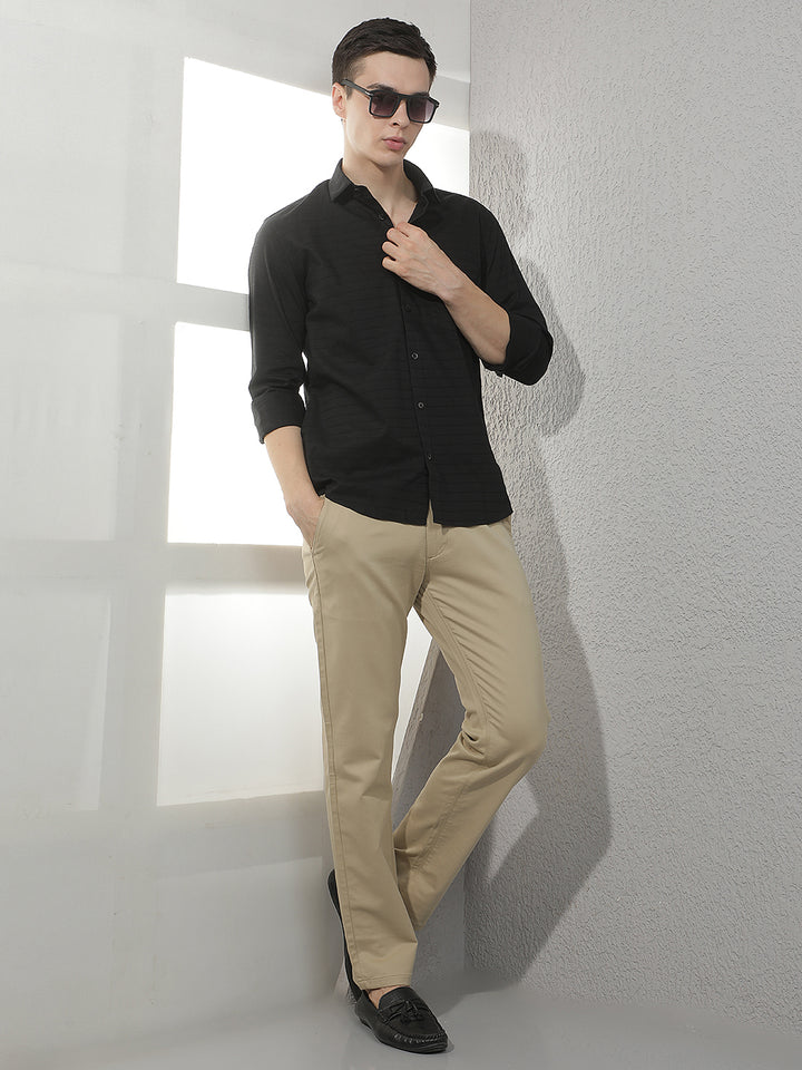 Black Horizontal Stripes Shirt
