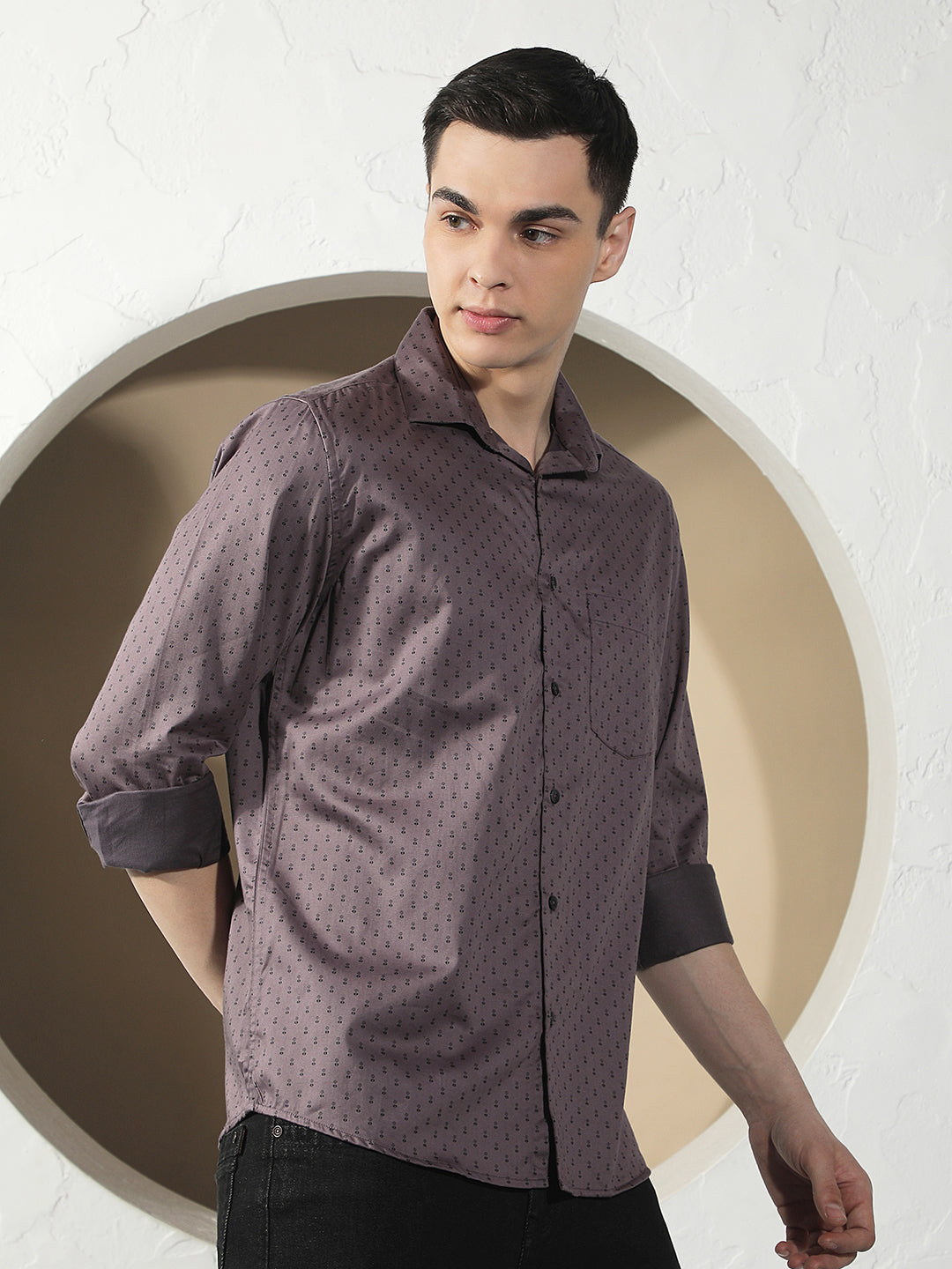 Purple Micro Print Shirt
