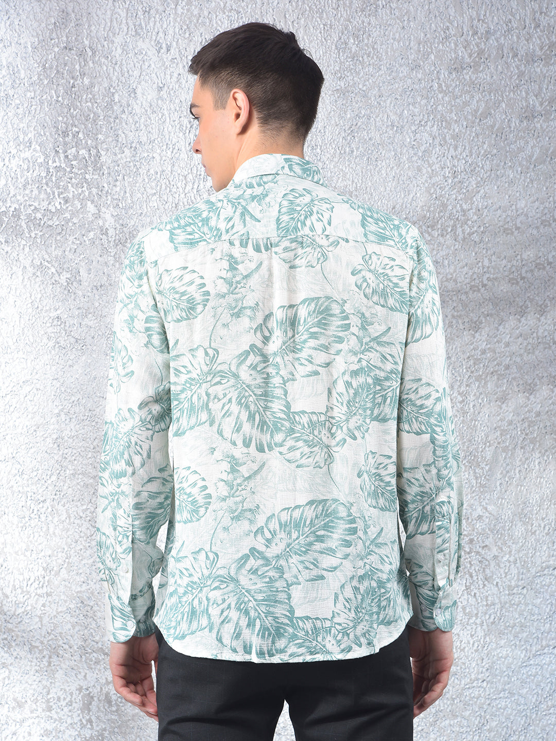 Green Floral Print Kurta-Men Kurtas-Crimsoune Club