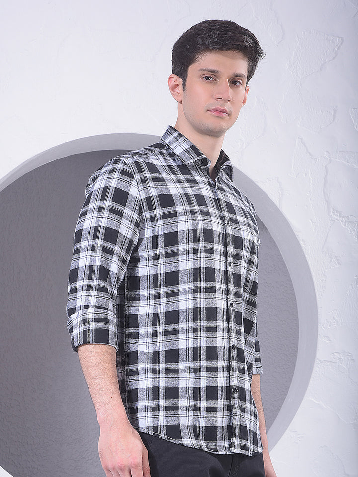 Black Checked 100% Cotton Shirt