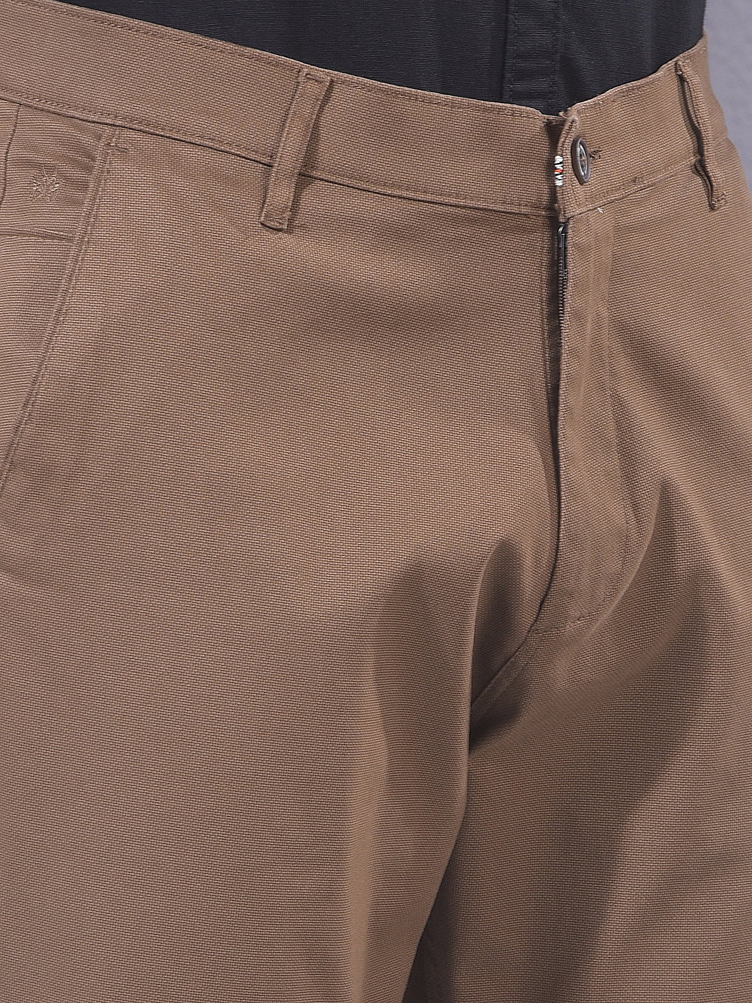 Earthy Brown Printed Trousers