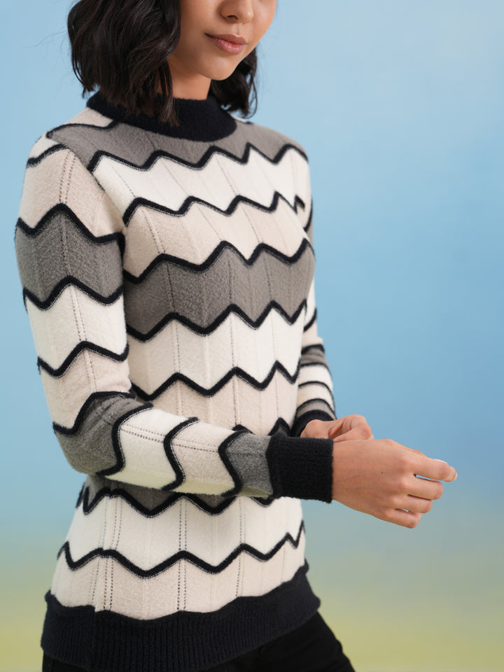 Dapper Black Chevron Sweater