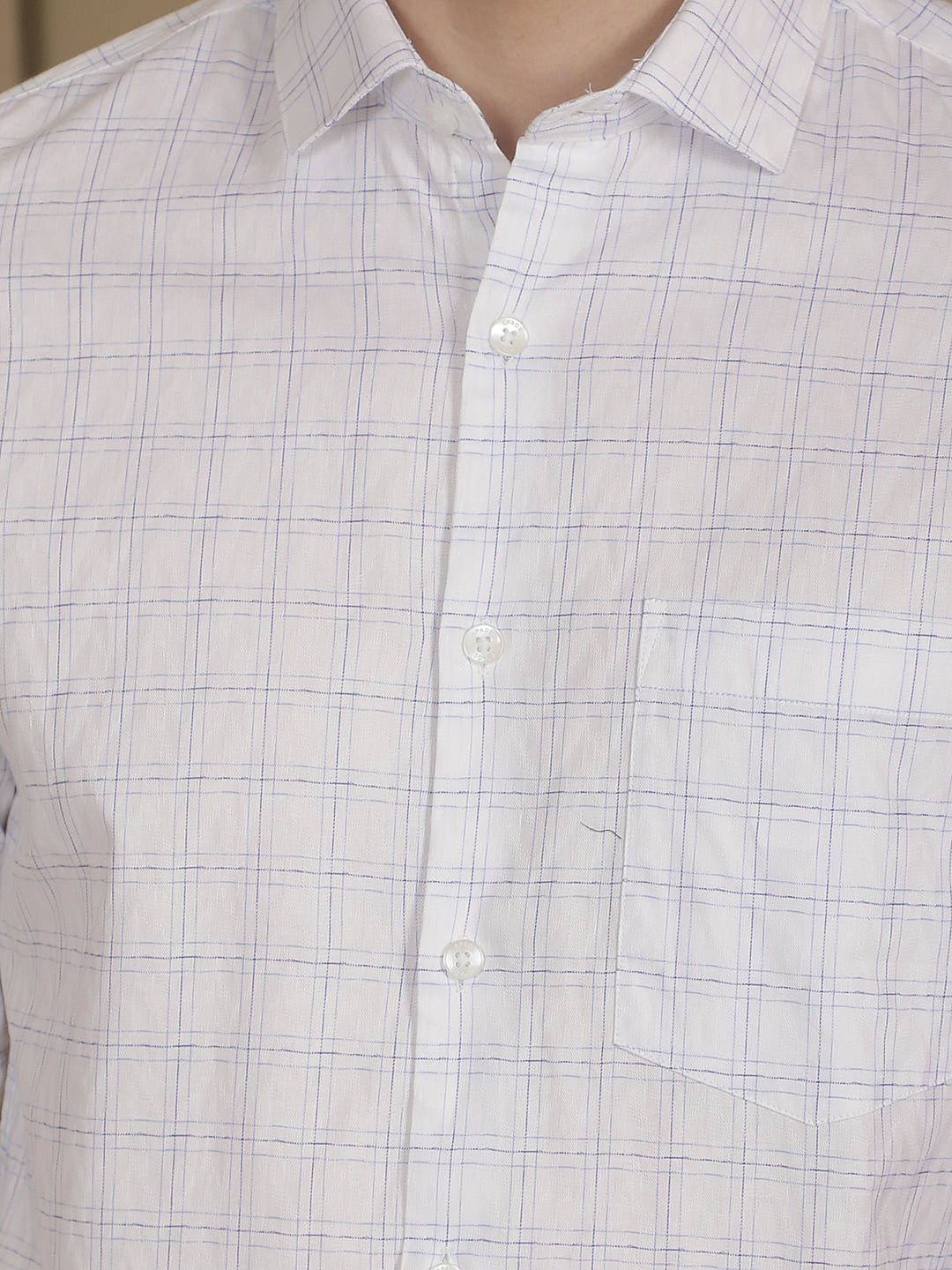 Blue Checked 100% Cotton Shirt