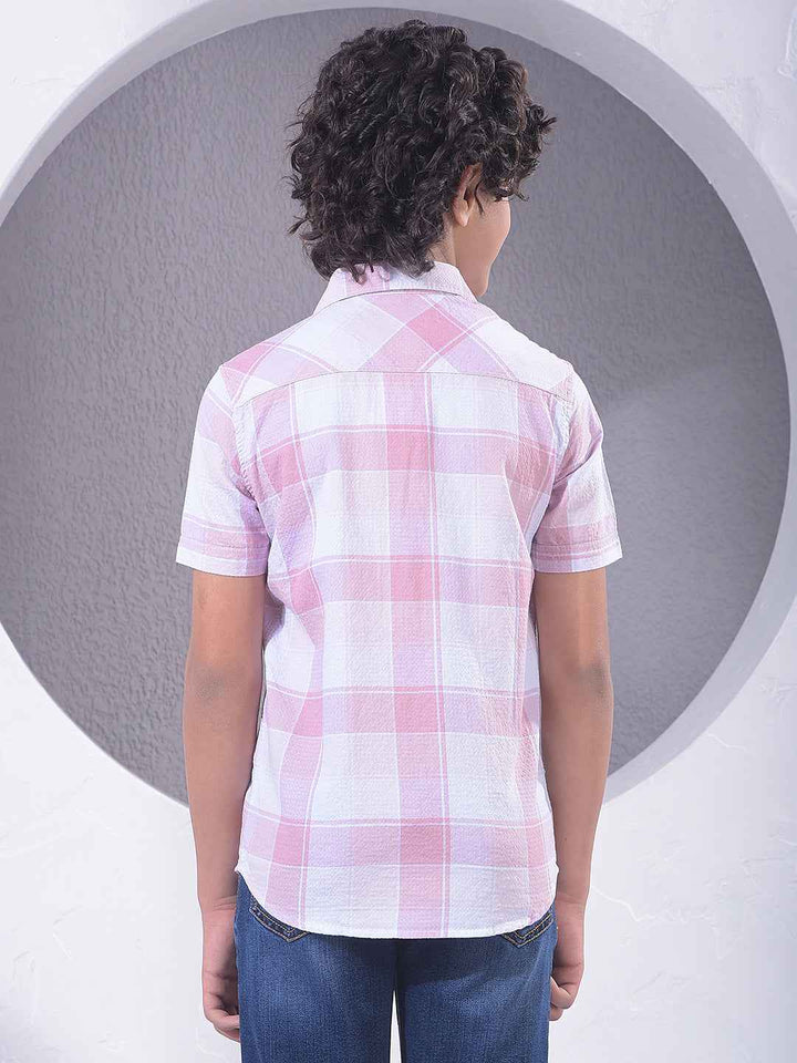 Pink Checked 100% Cotton Shirt