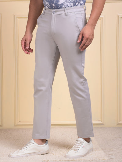 Grey Straight Trousers