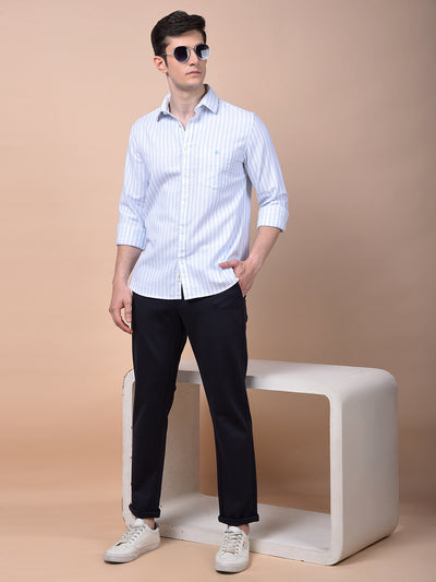 Navy Blue Knitted Trousers