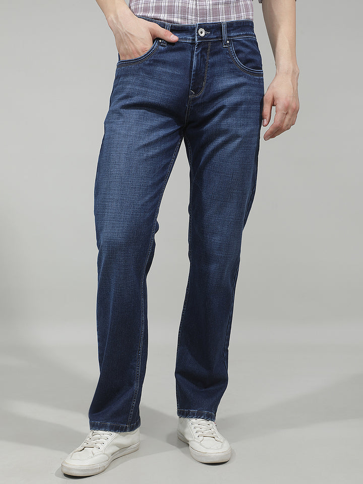 Minimalist Cobalt Blue Straight Jeans