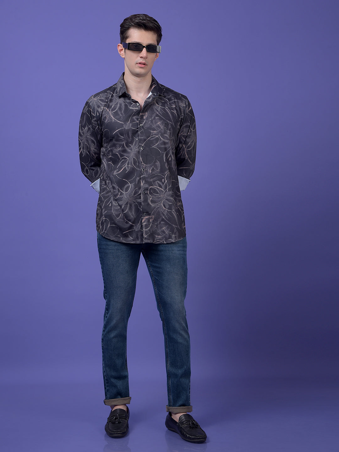 Green Floral Print Shirt