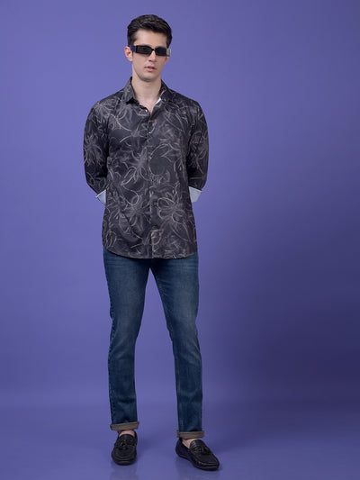 Green Floral Print Shirt