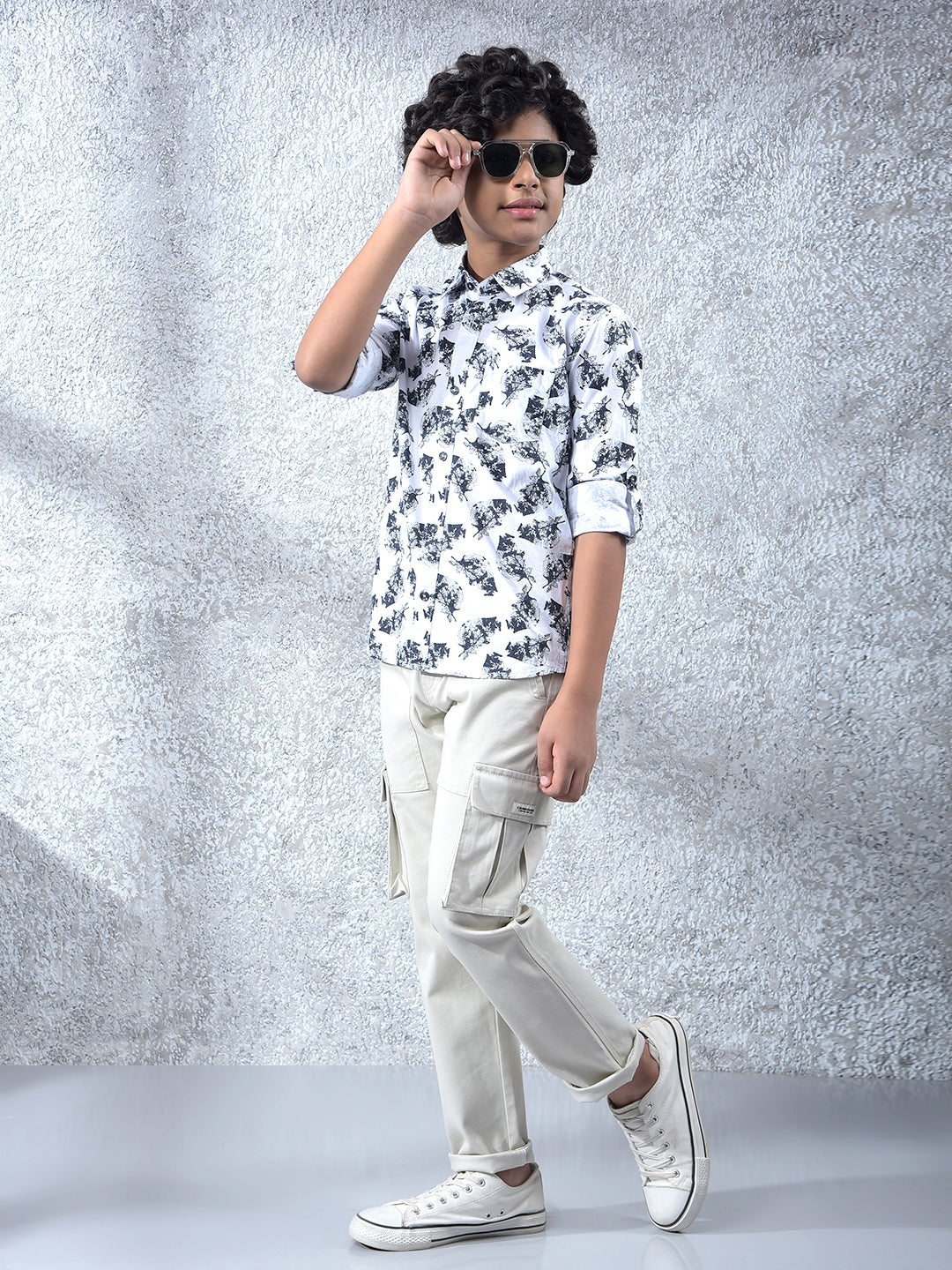 Chic Flow White Floral Print Shirt