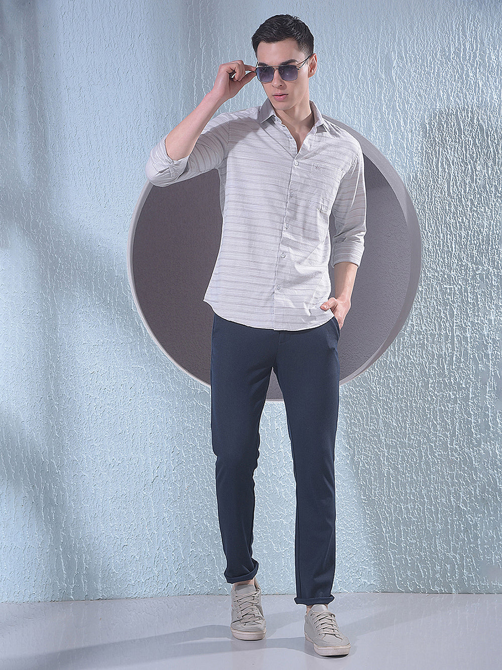 Navy Blue Trousers-Men Trousers-Crimsoune Club