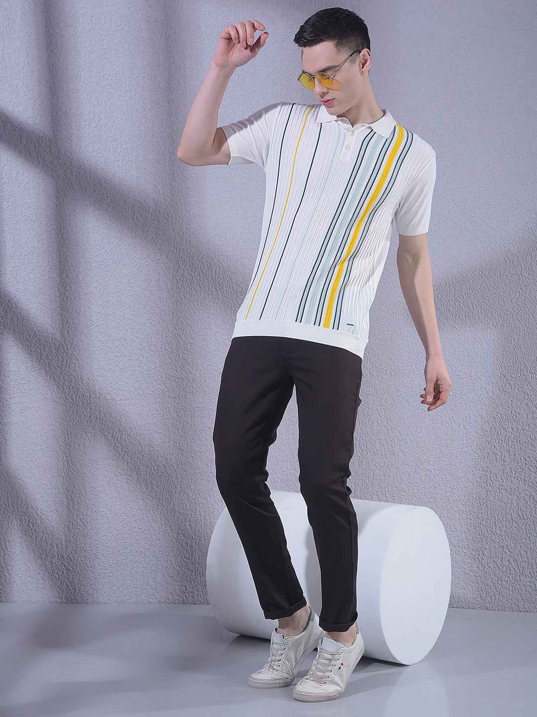 Multicolor Vertical Stripes T-Shirt