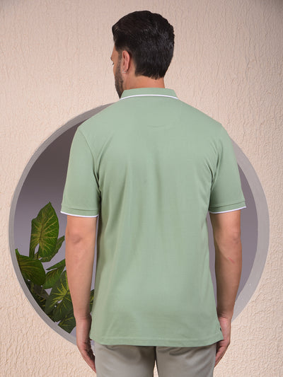 Green Polo Neck T-Shirt