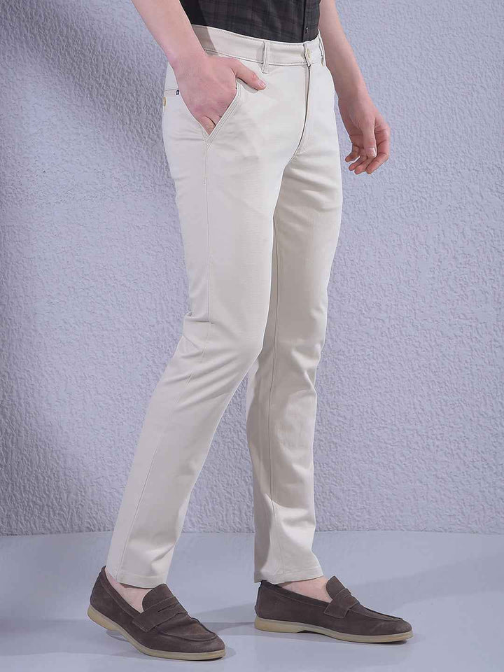 Cream Chinos Trousers