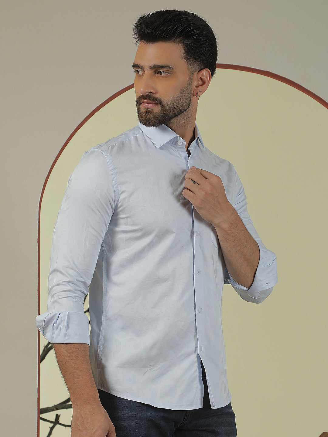 Contemporary Crisp Sky Blue Shirt